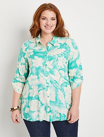Blusa holgada larga de flores - Afibel