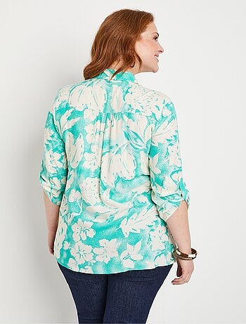Blusa holgada larga de flores - Afibel