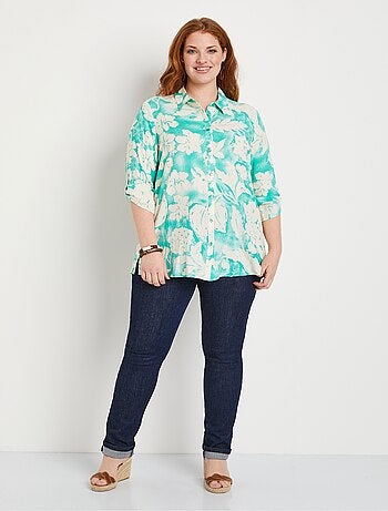 Blusa holgada larga de flores - Afibel