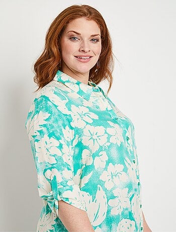 Blusa holgada larga de flores - Afibel