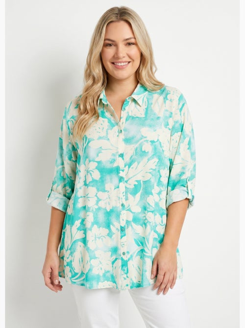 Blusa holgada larga de flores - Afibel - Kiabi