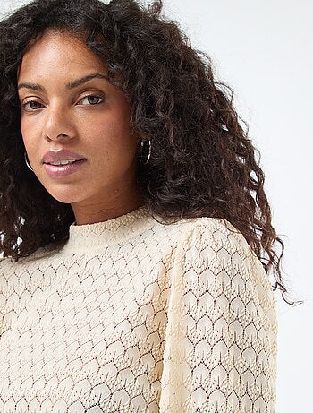 Blusa 'JDY' con bordados y cuello alto