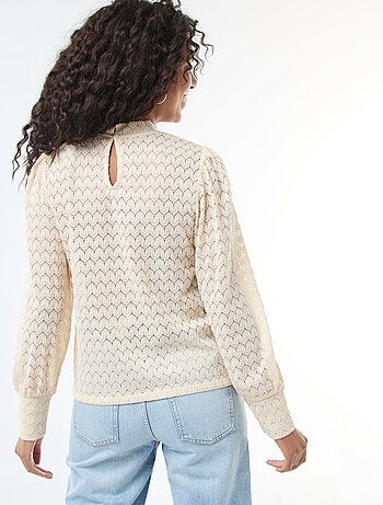 Blusa 'JDY' con bordados y cuello alto