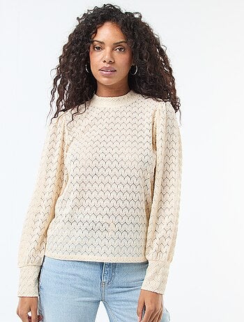 Blusa 'JDY' con bordados y cuello alto