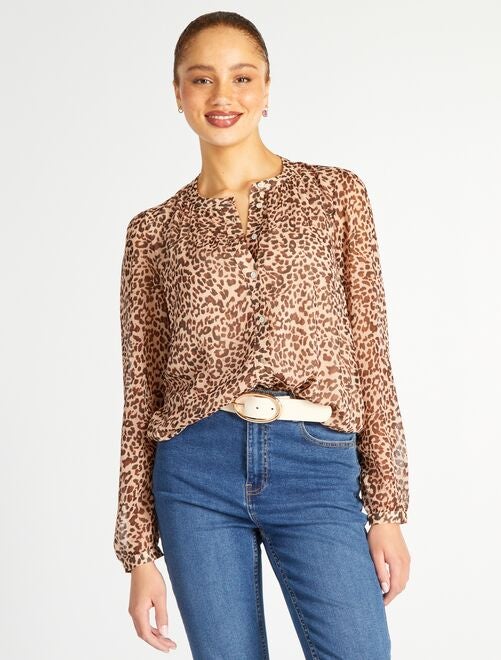 Blusa 'JDY' con estampado de leopardo - Kiabi