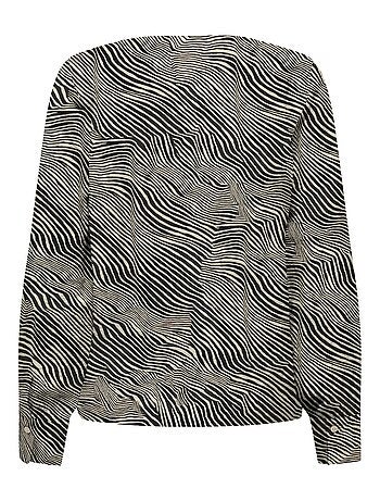 Blusa 'JDY' de manga larga y estampado de cebra