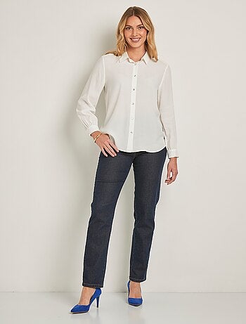 Blusa larga abotonada con estampado de cebra - Afibel