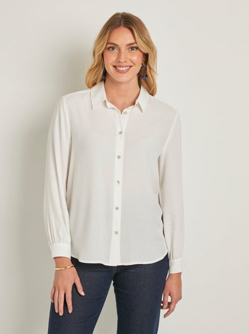 Blusa larga abotonada con estampado de cebra - Afibel - Kiabi