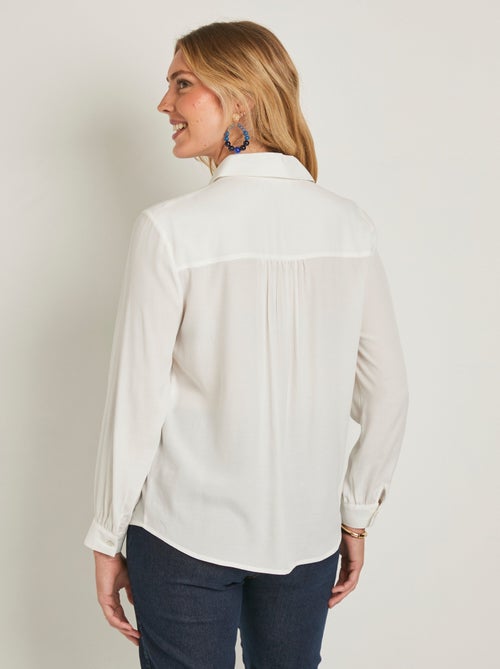 Blusa larga abotonada con estampado de cebra - Afibel - Kiabi