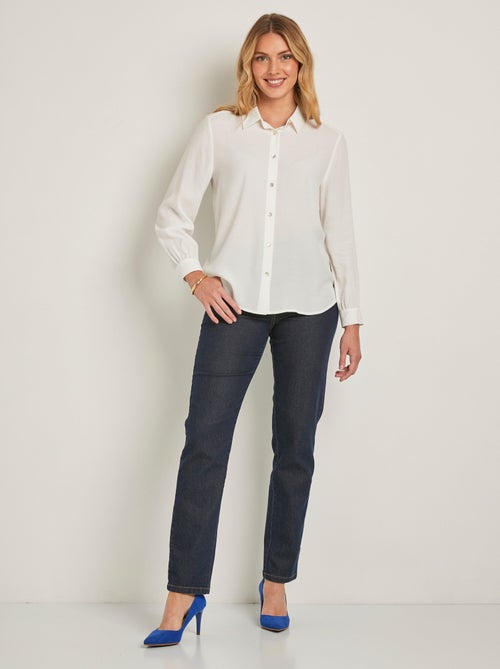 Blusa larga abotonada con estampado de cebra - Afibel - Kiabi