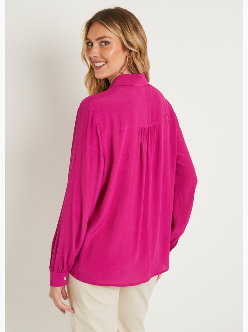Blusa larga abotonada con estampado de cebra - Afibel Rosa - Kiabi