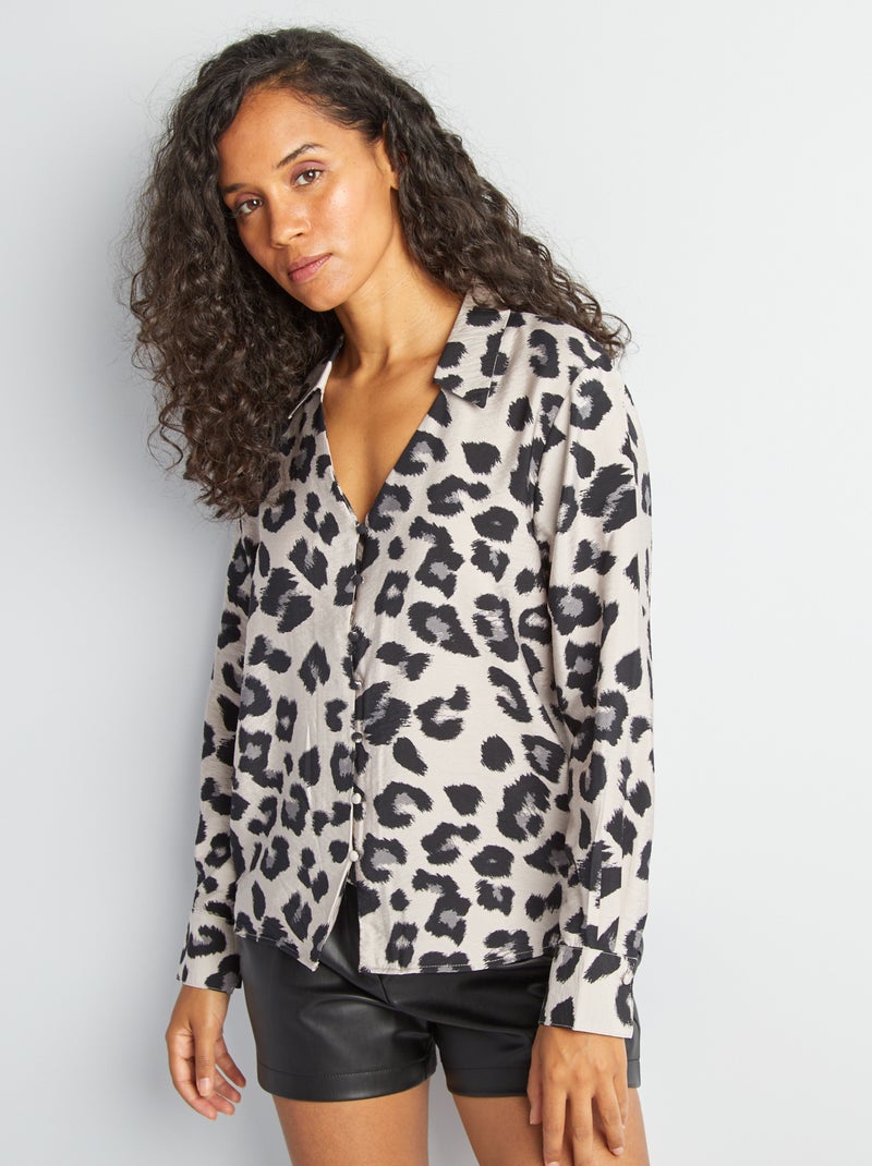 Blusa larga 'JDY' MARRON - Kiabi