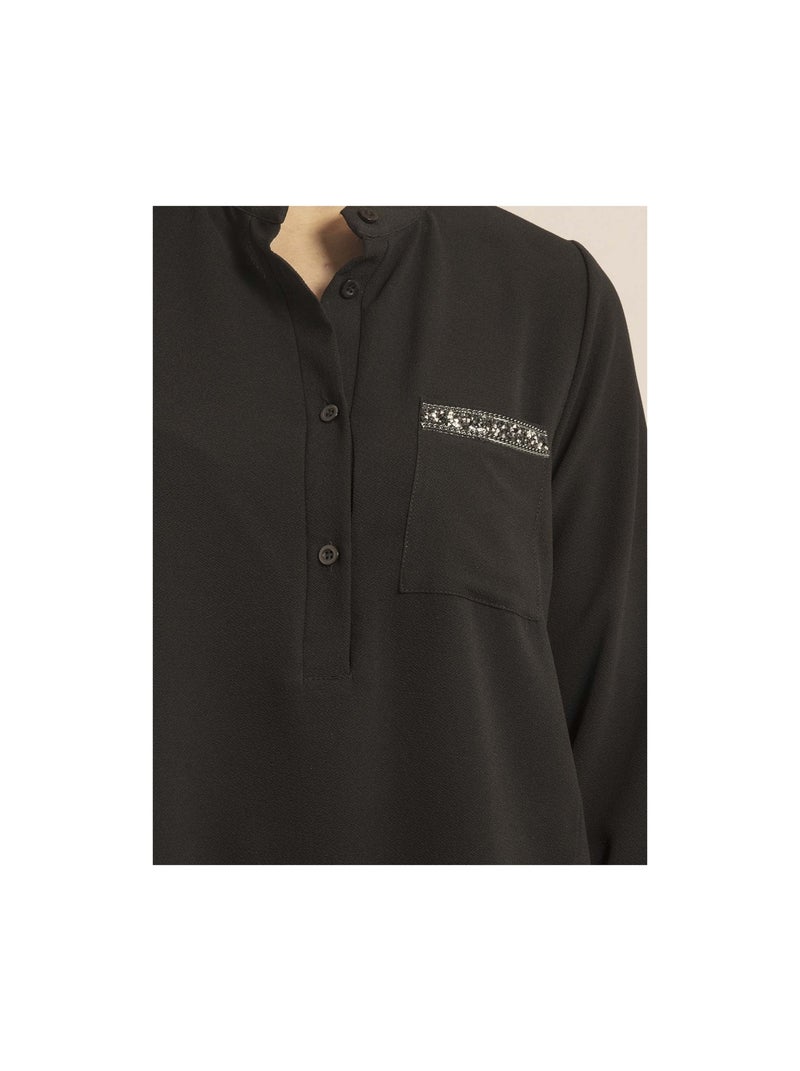 Blusa larga OCELLINA Negro - Kiabi