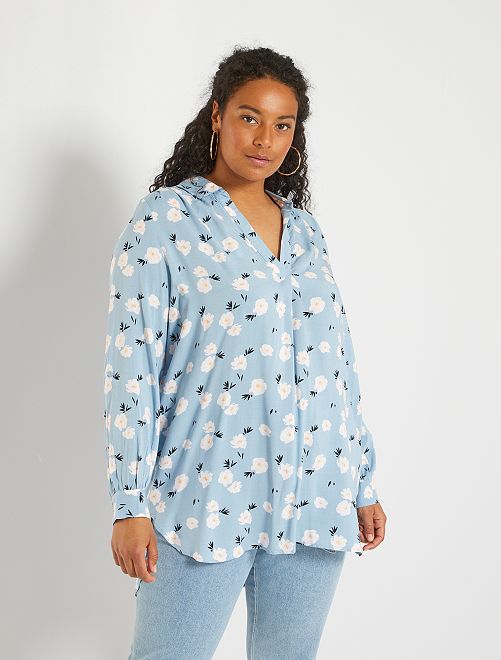 Blusa larga vaporosa - AZUL - Kiabi - 18.00€