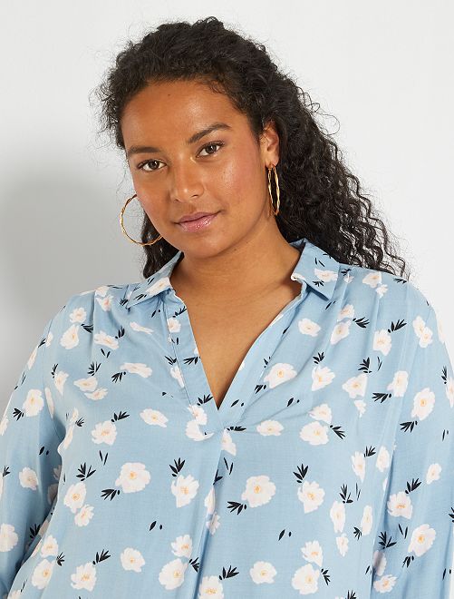 Blusa larga vaporosa - AZUL - Kiabi - 18.00€