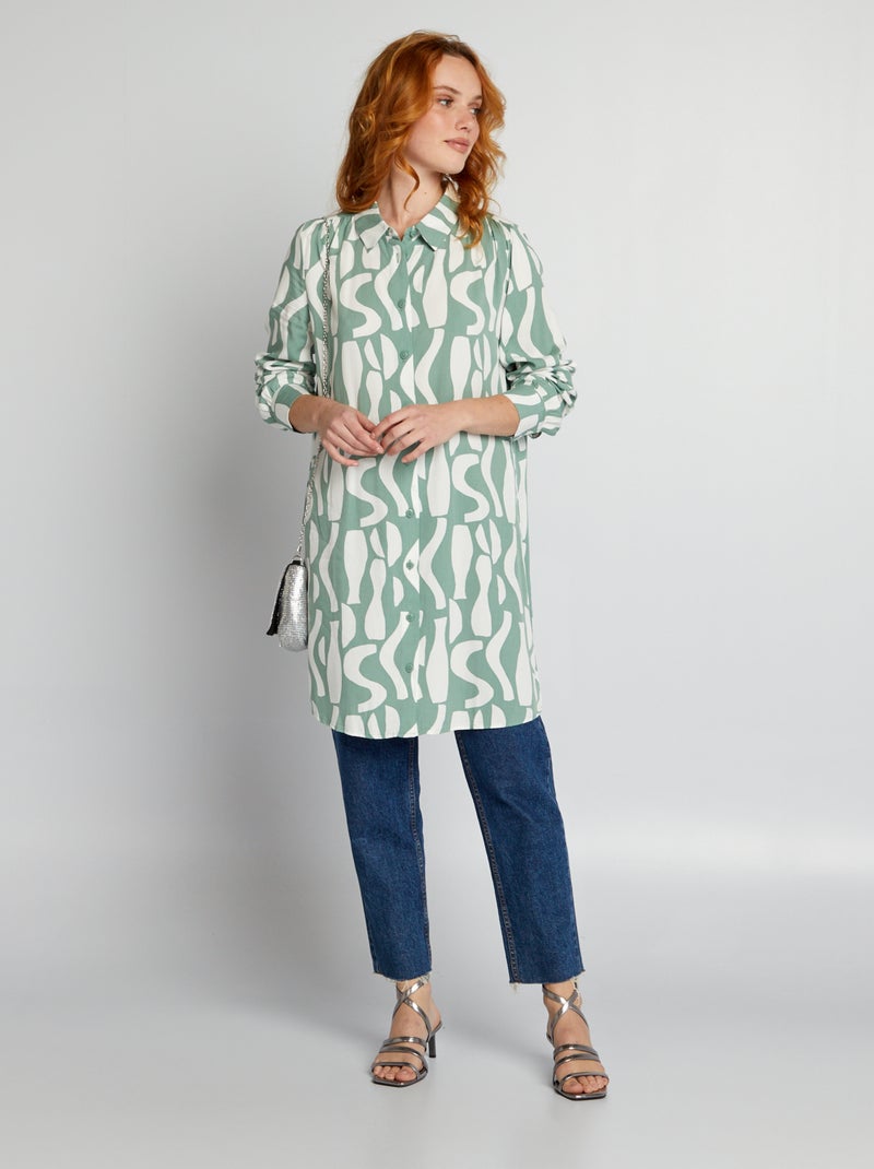 Blusa larga VERDE - Kiabi