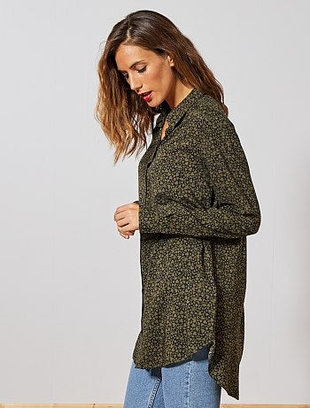 Mujer talla 34 a 48 - Blusa larga y vaporosa - Kiabi