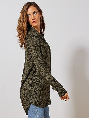 Mujer talla 34 a 48 - Blusa larga y vaporosa - Kiabi