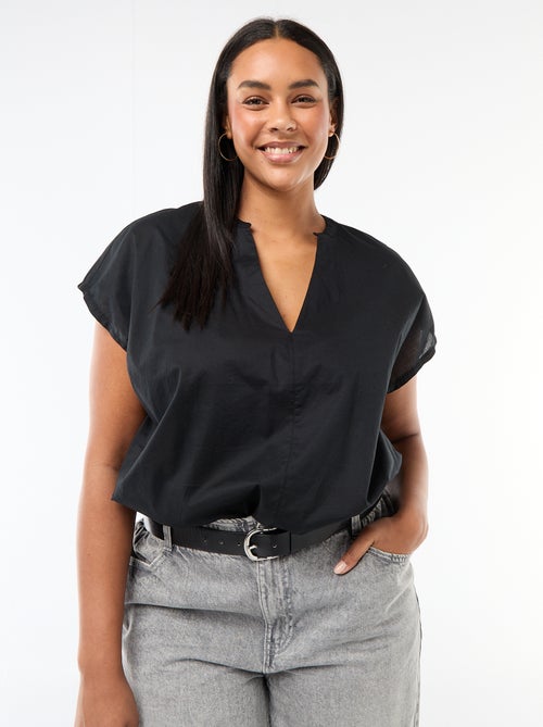 Blusa ligera de manga corta - Kiabi Blusa ligera de manga corta - Kiabi