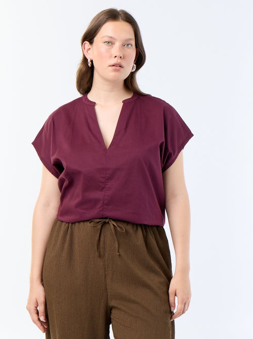 Blusa ligera de manga corta - Kiabi