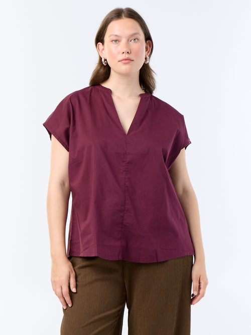 Blusa ligera de manga corta - Kiabi