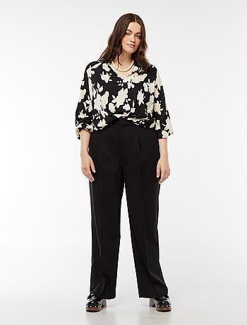 Blusa ligera de manga larga con motivo