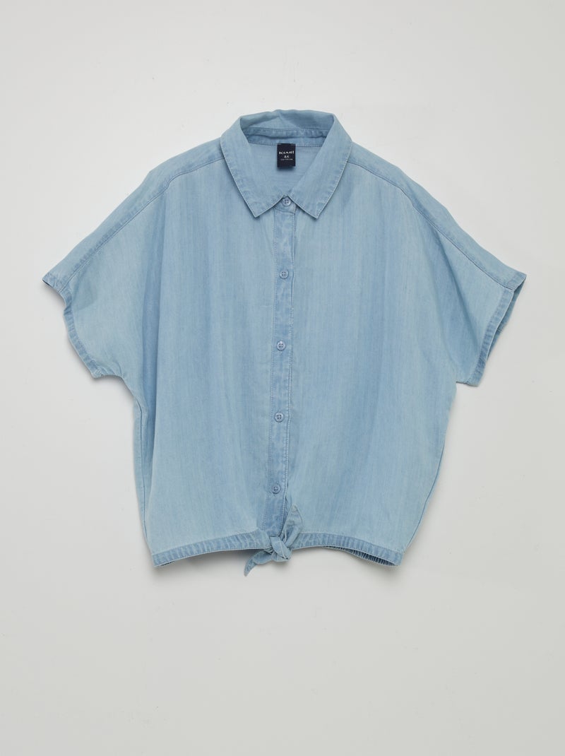 Blusa ligera estilo denim AZUL - Kiabi