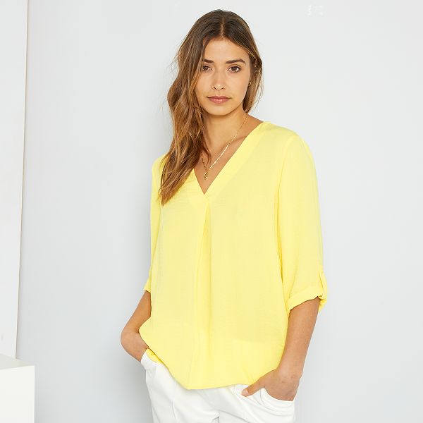Blusa lisa Mujer talla 34 a 48 - Kiabi - 18,00€