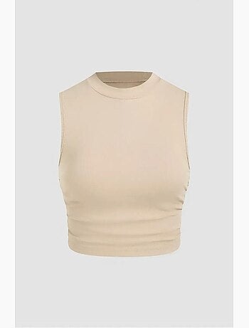 Blusa lisa con detalle fruncido hiccup