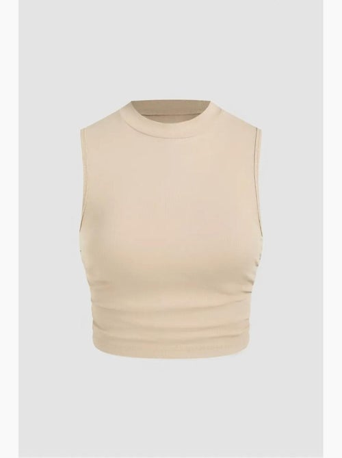 Blusa lisa con detalle fruncido hiccup - Kiabi Blusa lisa con detalle fruncido hiccup - Kiabi