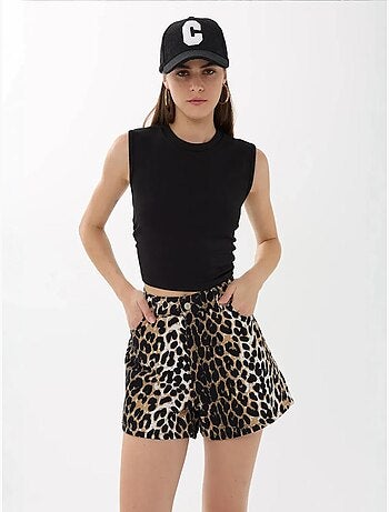 Blusa lisa con detalle fruncido hiccup