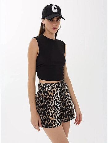 Blusa lisa con detalle fruncido hiccup