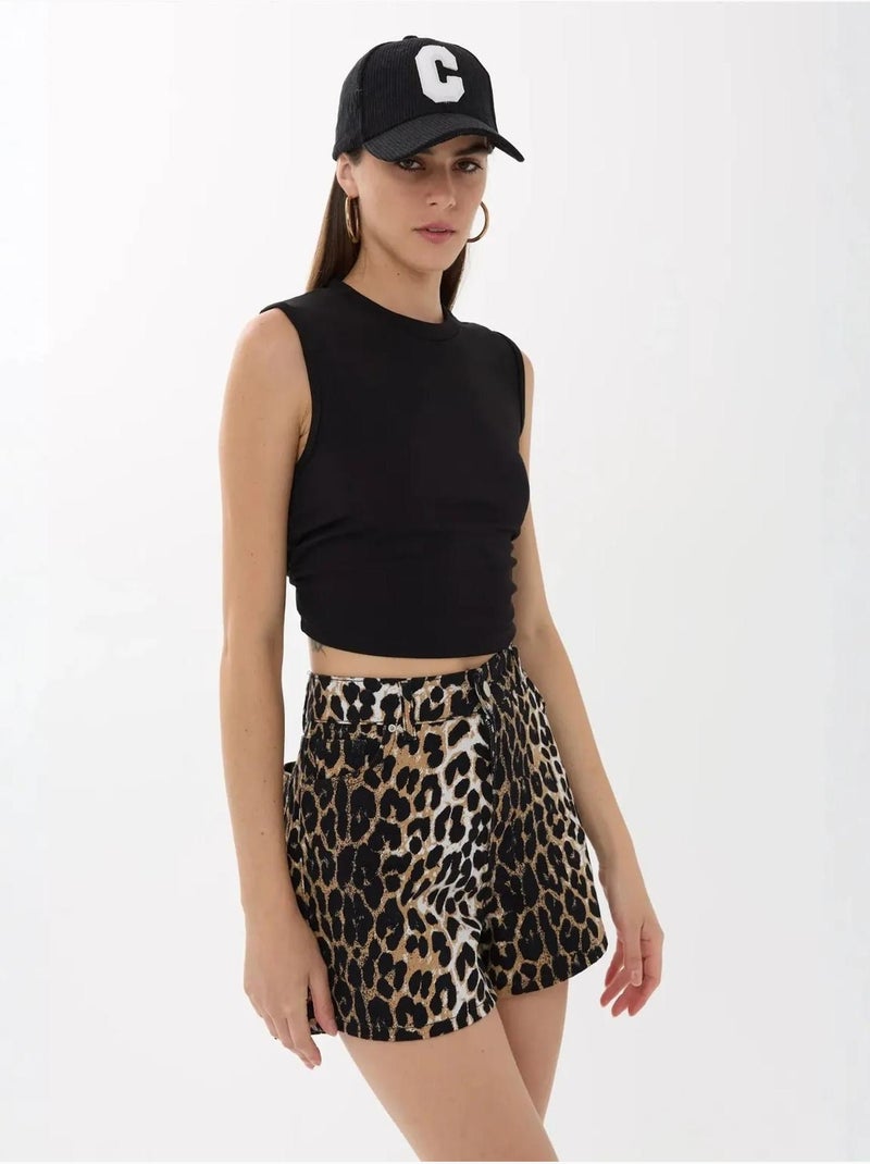 Blusa lisa con detalle fruncido hiccup Negro - Kiabi