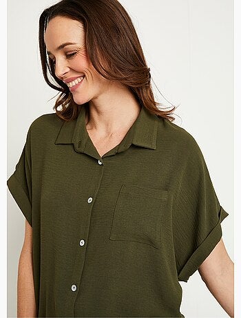 Blusa lisa de manga corta - Afibel