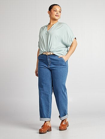 Blusa lisa de manga corta