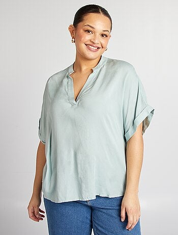 Blusa lisa de manga corta