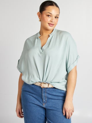 Blusa lisa de manga corta