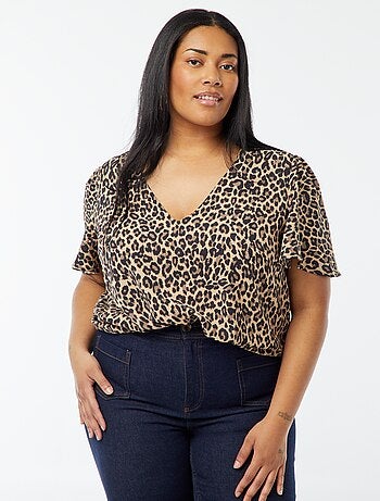 Blusa lisa de manga corta