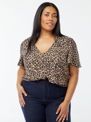 Blusa lisa de manga corta