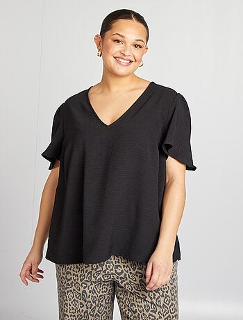 Blusa lisa de manga corta