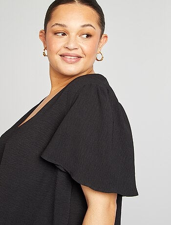 Blusa lisa de manga corta