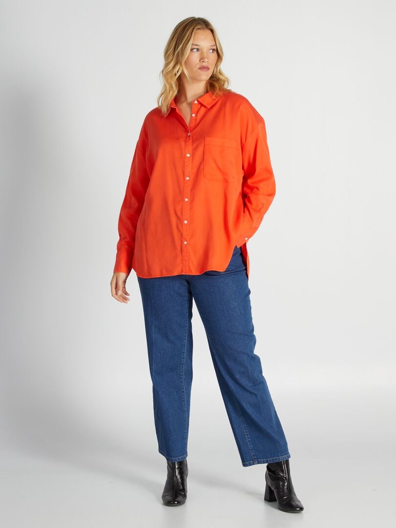 Blusa lisa NARANJA - Kiabi