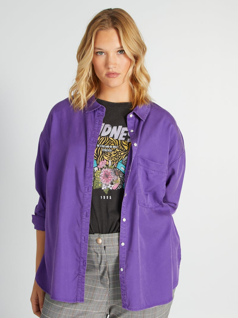 Blusa lisa PURPURA - Kiabi