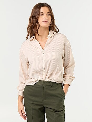 Blusa lisa satinada