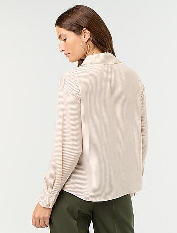 Blusa lisa satinada