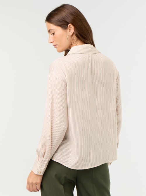 Blusa lisa satinada - Kiabi Blusa lisa satinada - Kiabi