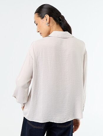 Blusa lisa satinada