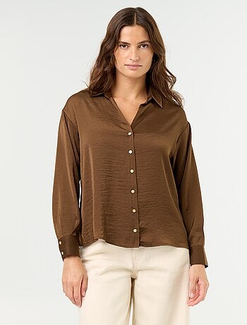 Blusa lisa satinada