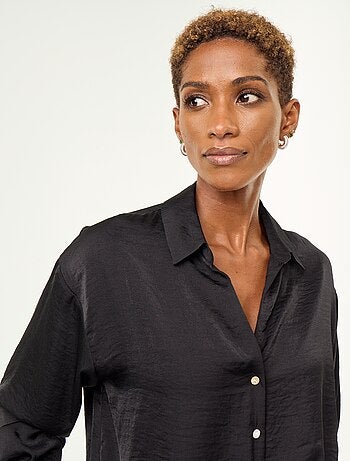Blusa lisa satinada
