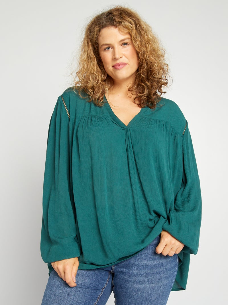 Blusa lisa VERDE - Kiabi